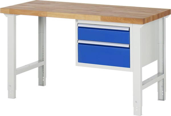 RAU Werkbank Serie 7000 - Modell 7123, B1500 x T700 x H790-1140 mm, 13-7123A1-157B4H.11