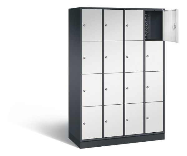 C+P Schließfachschrank Intro, H1950xB1220xT490mm, Farbe: Schwarzgrau / Lichtgrau, 8470-401 S10040