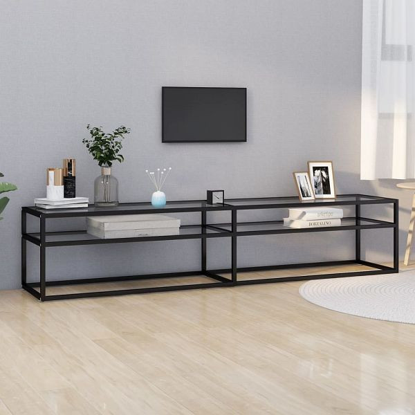 vidaXL TV-Schrank Transparent 200x40x40,5 cm Hartglas, 331726