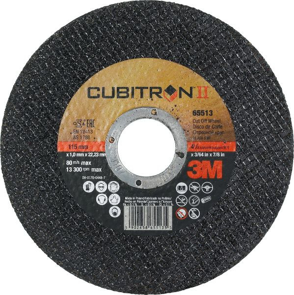 3M Cubitron II Trennscheibe, 115 mm x 1,0 mm x 22 mm, A60, Typ 41, VE: 50 Scheiben, 7100094902
