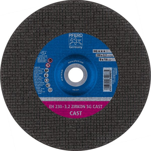 Pferd Trennscheibe EH 230-3,2 ZIRKON SG CAST, VE: 25 Stück, 69120642