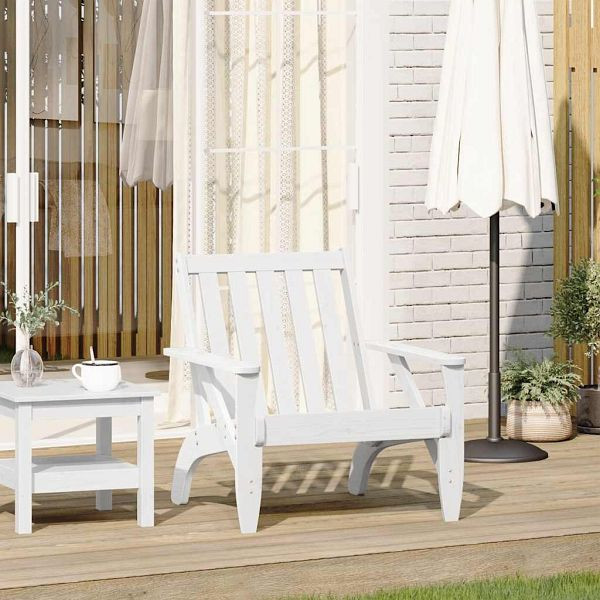 vidaXL Adirondack-Gartenstuhl Weiß 75x77x77 cm Massivholz Kiefer, 859328