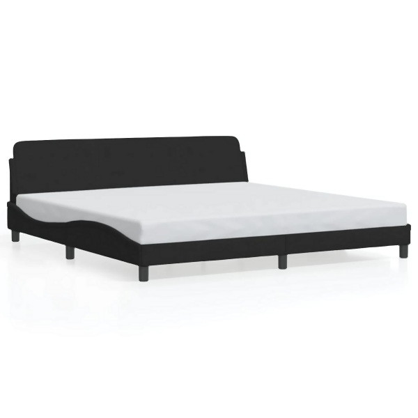 vidaXL Bettgestell mit Kopfteil Schwarz 200x200 cm Samt, 373254