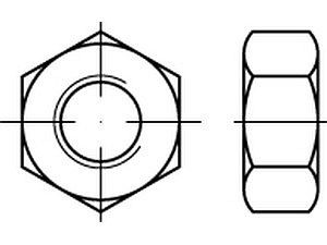 Sechskantmuttern ISO 8673 6 AU M 8 x 1 ungestempelt VE=S (100 Stück)