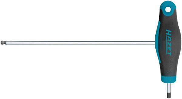 Hazet Schraubendreher, mit T-Griff, Innen-Sechskant Profil, 4 mm, Sechskant-Klinge, Mit Kugelkopf, 829KK-4
