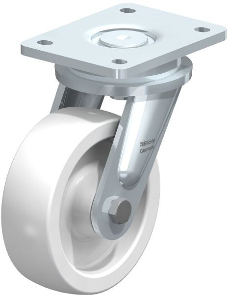Blickle LO-SPO 150G Stahlgeschweißte Schwerlast-Lenkrolle, Polyamid, Weiß, 31807