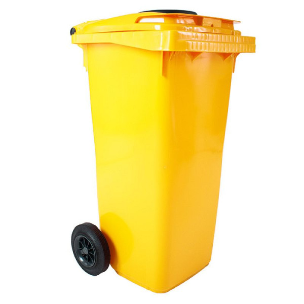 STEIN HGS Container mit Glasrosette, gelb, 120 Liter, 83713.0002