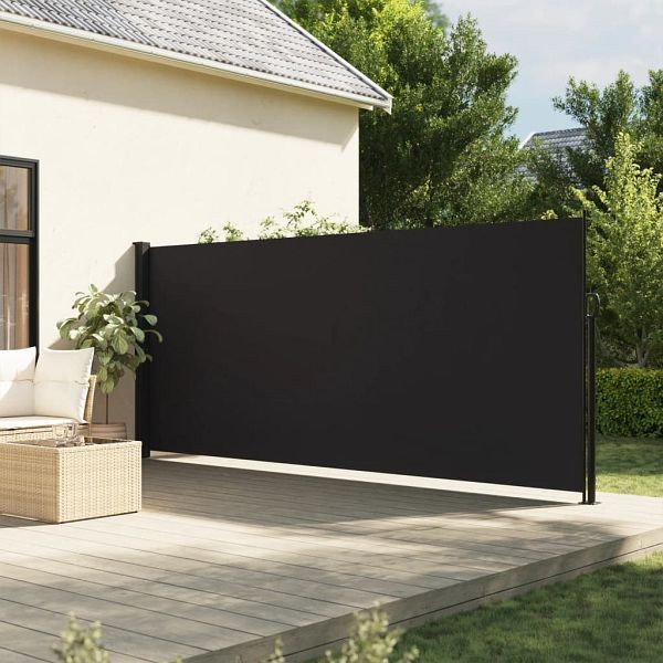 vidaXL Seitenmarkise Ausziehbar Schwarz 160x500 cm, 4004429