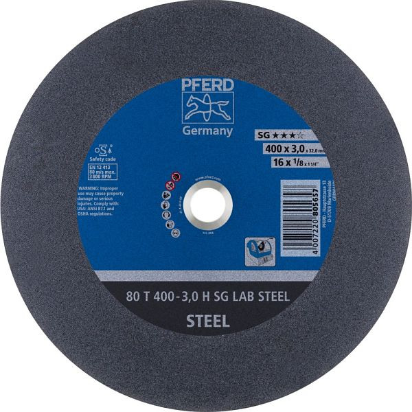 Pferd Trennscheibe LABOR 80 T 400-3,0 H SG LAB STEEL/32,0, VE: 10 Stück, 66300150