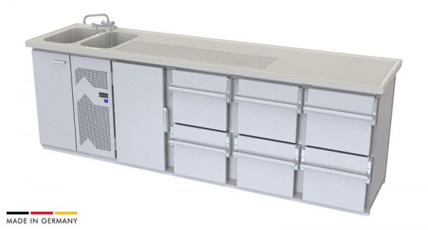 hefa Theke Novis 28V/2L-TZZZ, Abmaße: 950 x 2.800 x 650/700 mm, Novis 28V/2L-TZZZ