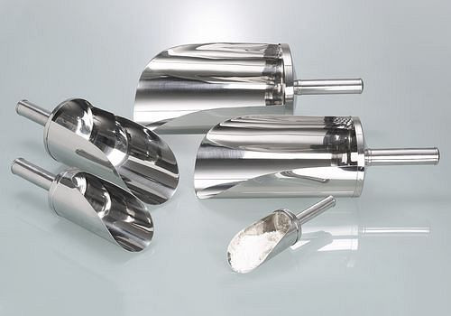 DENIOS Edelstahlschaufel 1.4301, Inhalt 120 ml, Ø 50 mm, 281764