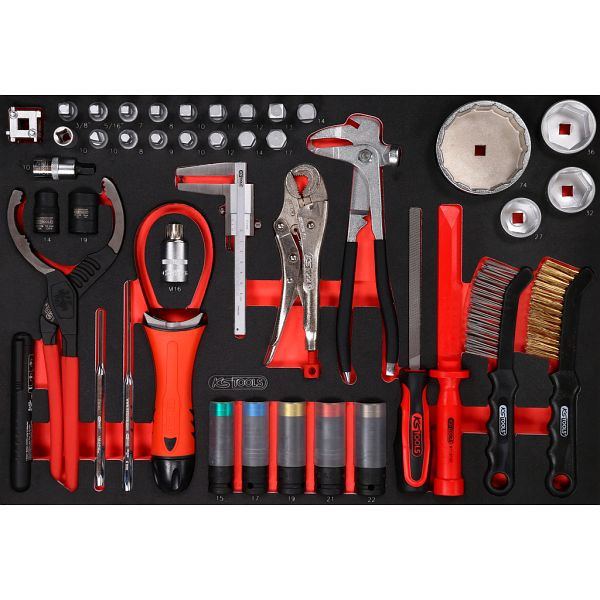 KS Tools PERFORMANCEplus Werkzeugsatz 43-teilig Öl- und Reifendienst, 811.0043