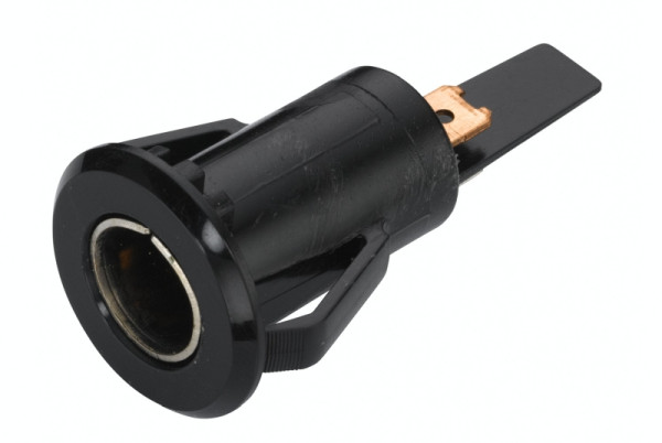 HELLA Steckdose, 2-polig, Flachsteckanschluss, Stecker: Flachstecker, schwarz, DIN/ISO: 4165, 8JB 002 286-021