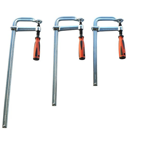 VaGo-Tools 3-teilig Schraubzwingen Ganzstahl 250/300/500 x120 mm, 260-250/300/500 je 1_kv