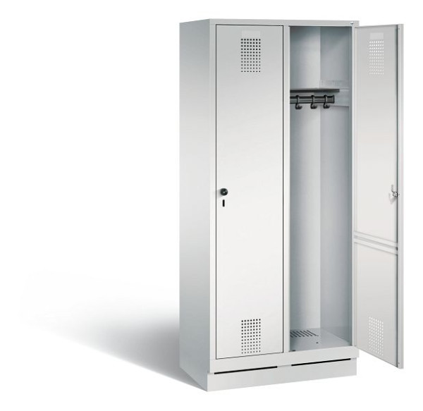 C+P Garderobenschrank Evolo, H1800xB810xT500mm, Farbe: Lichtgrau, 48020-22 S10001