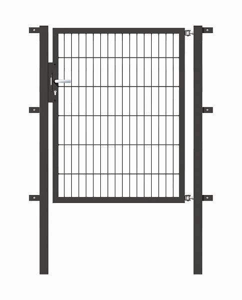 Alberts Einzeltor Flexo mit Zubehör, Breite 100 cm, Höhe: 120 cm, anthrazit, 647094