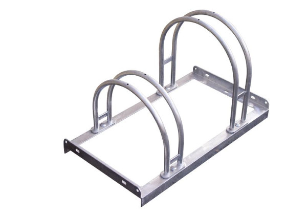 Moravia Fahrradständer für 2 Fahrräder, Tiefe 390 mm, mit Bügeln aus Rundrohr, 271676