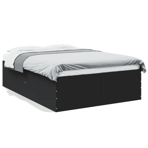 vidaXL Bettgestell Schwarz 120x190 cm Holzwerkstoff, 3280952