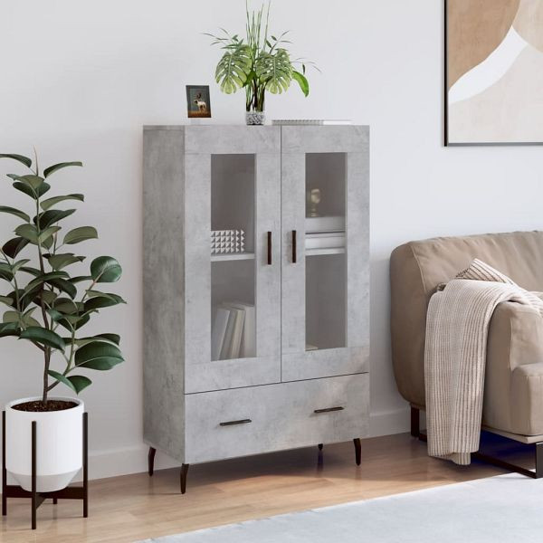 vidaXL Highboard Betongrau 69,5x31x115 cm Holzwerkstoff, 828320