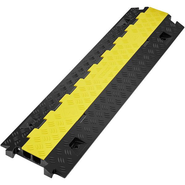 VEVOR 1x Kabelbrücke Überfahrschutz Kabel Schlauchbrücke 2 Kanäle 10000KG Rampe, SK12WH1211TPUW669V0