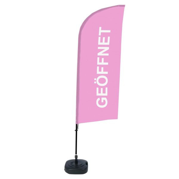 Showdown Displays Beachflag Alu Wind Komplett-Set Geöffnet Pink Deutsch, BFAW310-WT21-I56