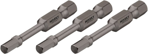 Hazet Schlag-, Maschinenschrauber Torsions-Bits, Sechskant massiv 6,3 (1/4 Zoll), Innen-Sechskant Profil, 3 mm, Anzahl Werkzeuge: 3, 2204SLG-3/3