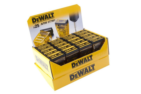 DeWalt Display 20 x DT7961 Box 25xT20 25mm, Torsion, VE: 20 Stück, DP42-QZ