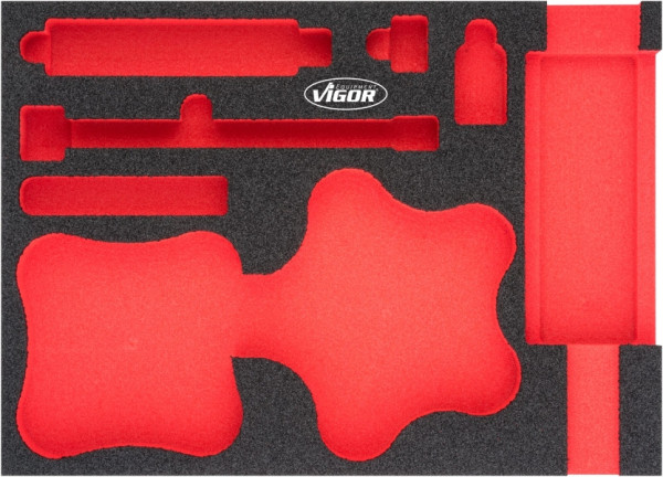 VIGOR 2-Komponenten Weichschaum-Einlagen, Einlagenmaß / Schubladengröße: M (282 x 393 x 35 mm), Verwendung: V4904, V4904-L