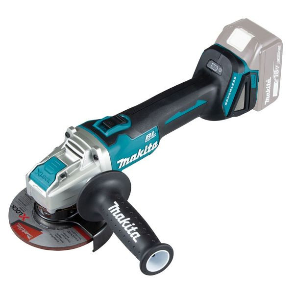 Makita Akku-Winkelschleifer 18 V mit Schiebeschalter (ohne Akku, ohne Ladegerät), DGA521ZX1