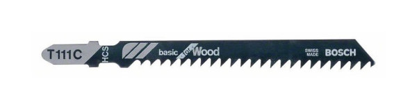 Bosch Stichsägeblatt T 111 C Basic for Wood, 3er-Pack, VE: 10 Stück, 2608630808