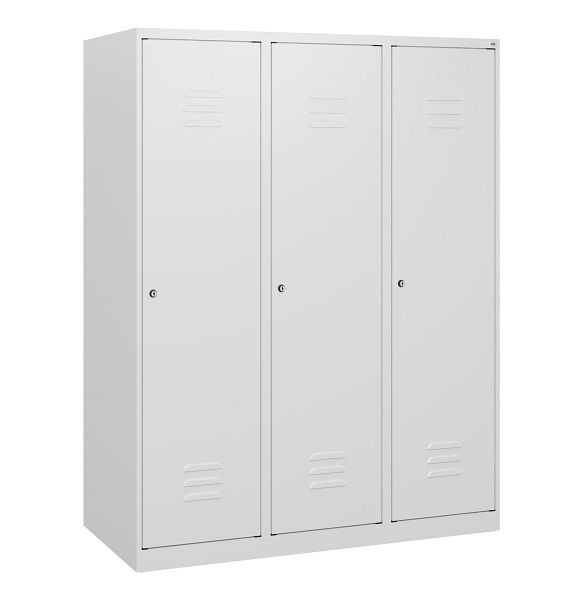 C+P Umkleidespind Classic PLUS, 3 Abteile, 1530x1200x500mm, 9016/9016, Zylinderschlösser, 0800005-32 S10027