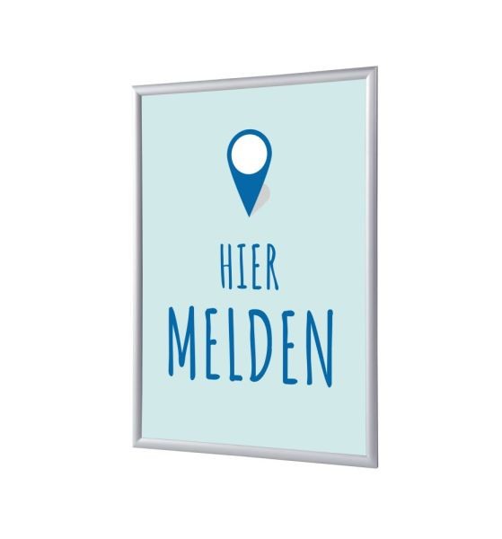 Showdown Displays Klapprahmen A1 Komplettset Hier Anmelden Blau Niederländisch, KRA1G25LPPI453