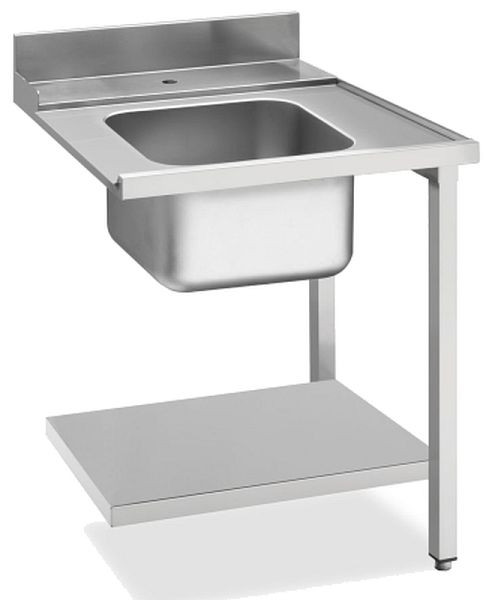 KBS Zulauftisch Becken links, Breite 70cm, Grundboden und Aufkantung, 20390108