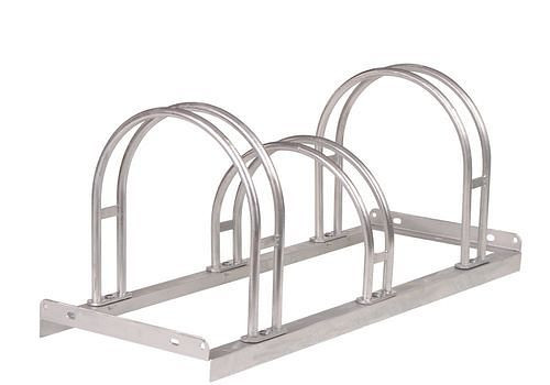 Moravia Fahrradständer für 3 Fahrräder, Tiefe 390 mm, mit Bügeln aus Rundrohr, 271677