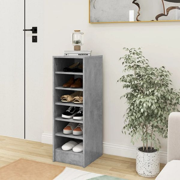 vidaXL Schuhschrank Betongrau 31,5x35x90 cm Holzwerkstoff, 809003