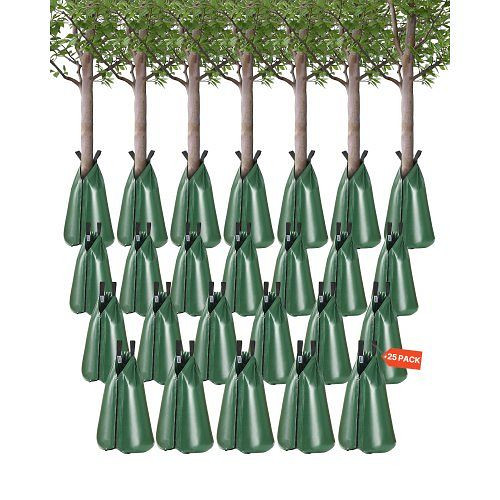 VEVOR Baumbewässerungsbeutel 25er-Set, 75L, langsame Freisetzung 5–9 Std, mit Reißverschluss, für tiefes Wurzelmanagement, DSJSD20GAL25MR1QZV0