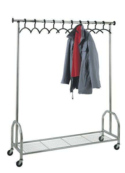 Kerkmann Garderobenwagen Chromo, B 1510 x T 450 x H 1790 mm, Chrom, 31601683