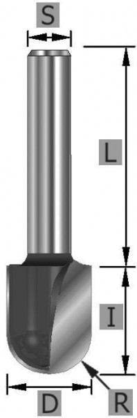 Edessö Wasserrinnenfräseräser HW, A: 12,7, R: 6,35, B: 15,9, C: 8, 104512708