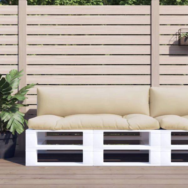 vidaXL Palettenkissen 2-teilig Beige Stoff, 360925, 8720845703417