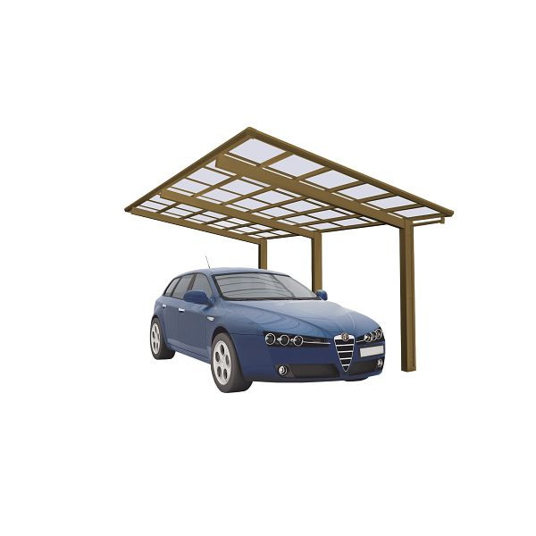 Ximax Aluminium Carport Linea Typ 110 Sonderlänge + Sonderbreite XL Bronze, 79193