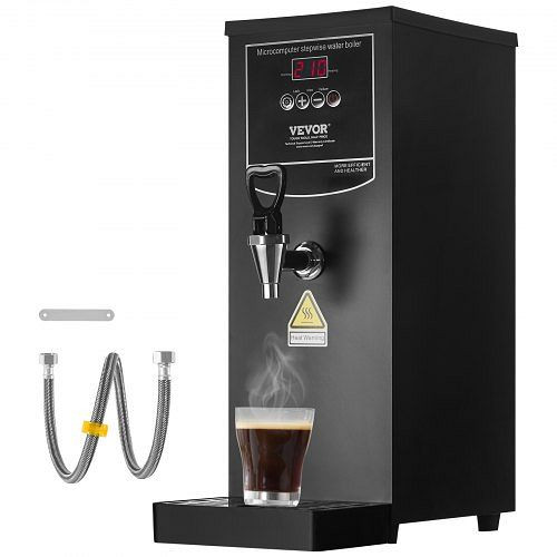 VEVOR Kommerzieller Wasserkocher 10L Elektrischer Heißwasserspender Edelstahl, SYKSQCGK30LHKH8XKV2