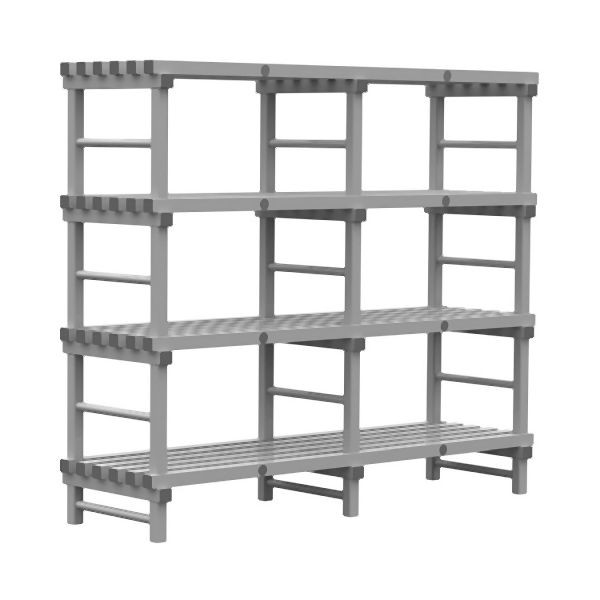 REA Grey Euro-Regal 2000(L)x600(T)x1750(H)mm mit 4 Ständern, 308.265