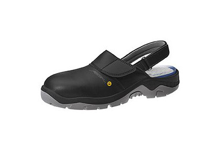 ABEBA ESD-Sicherheitsschuhe anatom Clog schwarz ESD, SB, Ristbereich verstellbar, mit Gummizug, Fersenriemen feststehend, verstellbar, Mikrofaser, 32125-48