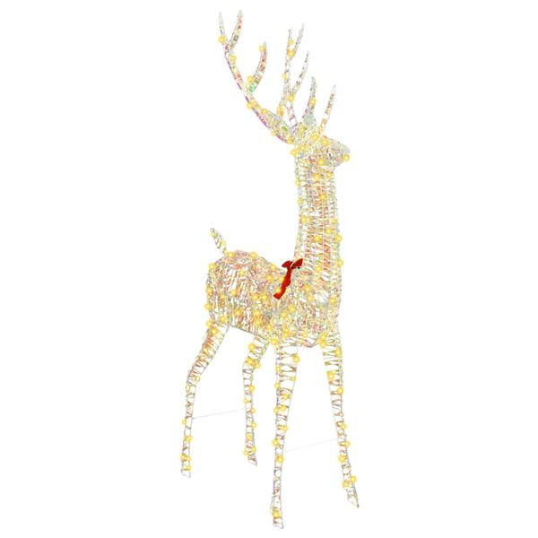 vidaXL 3D Rentier Warmweiß 180 cm PET, 42019058, 8721359354805