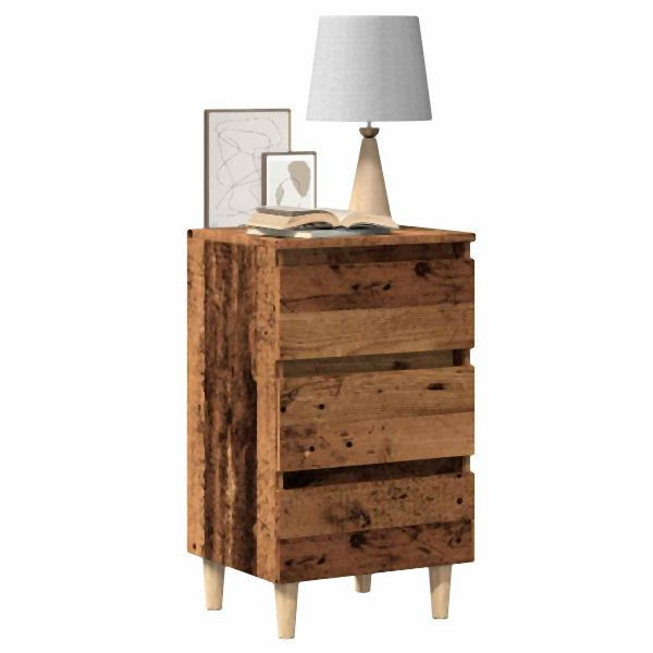 vidaXL Nachttisch Altholz-Optik 40x35x69 cm Holzwerkstoff, 856420