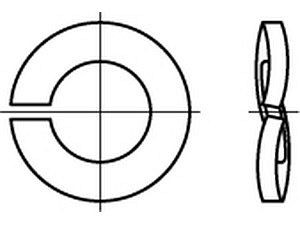 Federringe DIN 128 Federstahl B 6 mechanisch verzinkt VE=S (1000 Stück)