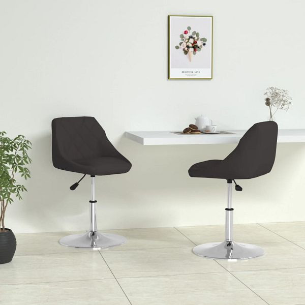 vidaXL Esszimmerstühle 2 Stück Schwarz Kunstleder, 335160