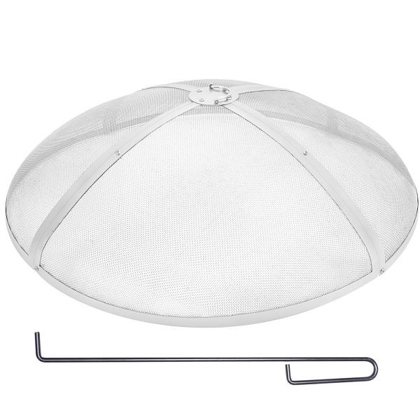 VEVOR Funkenfang für Feuerschalen φ762 x 215 mm Edelstahl Funkenhaube 2-mm-Maschenlöcher Feuerschale Funkenschutzhaube, HKWZ201BXGYXDX8F7V0