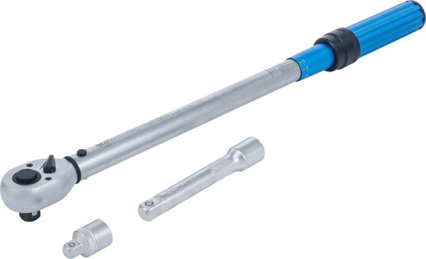BGS Drehmomentschlüssel-Satz, mit Adapter + Verlängerung, Abtrieb Außenvierkant 12,5 mm (1/2"), 40 - 220 Nm, 3-teilig, 2837