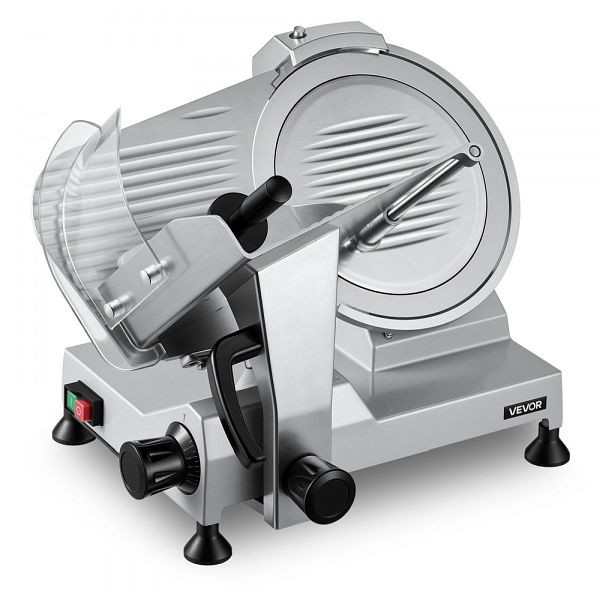 VEVOR Elektrische Aufschnittmaschine 300 mm Klinge, 320 W, mit Schärfer, 0-15 mm Schnittstärke, für Gefrorenes Fleisch, SYDRQPJ320WBFUZ7V001V2